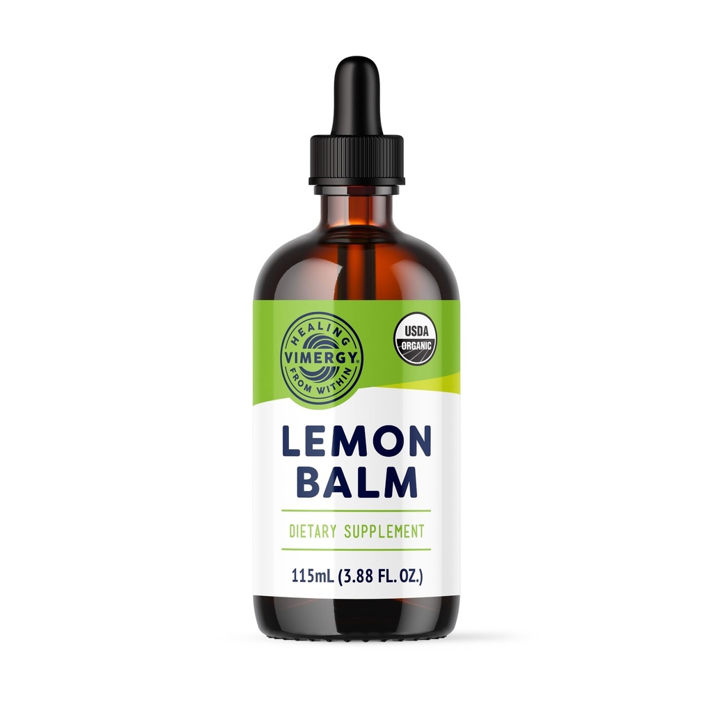 Vimergy USDA Organic Lemon Balm Βαφή βοτάνων συμπλήρωμα – Μπορεί να χρησιμοποιηθεί στο τσάι - Μη-ΓΤΟ, Αλκοόλ-δωρεάν –115 mL (1 mL/serving)