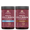 Ancient Nutrition Multi Collagen Protein Powder, Βανίλια, 24 σέρβις + Multi Collagen Protein Powder, Σοκολάτα, 24 σέρβις