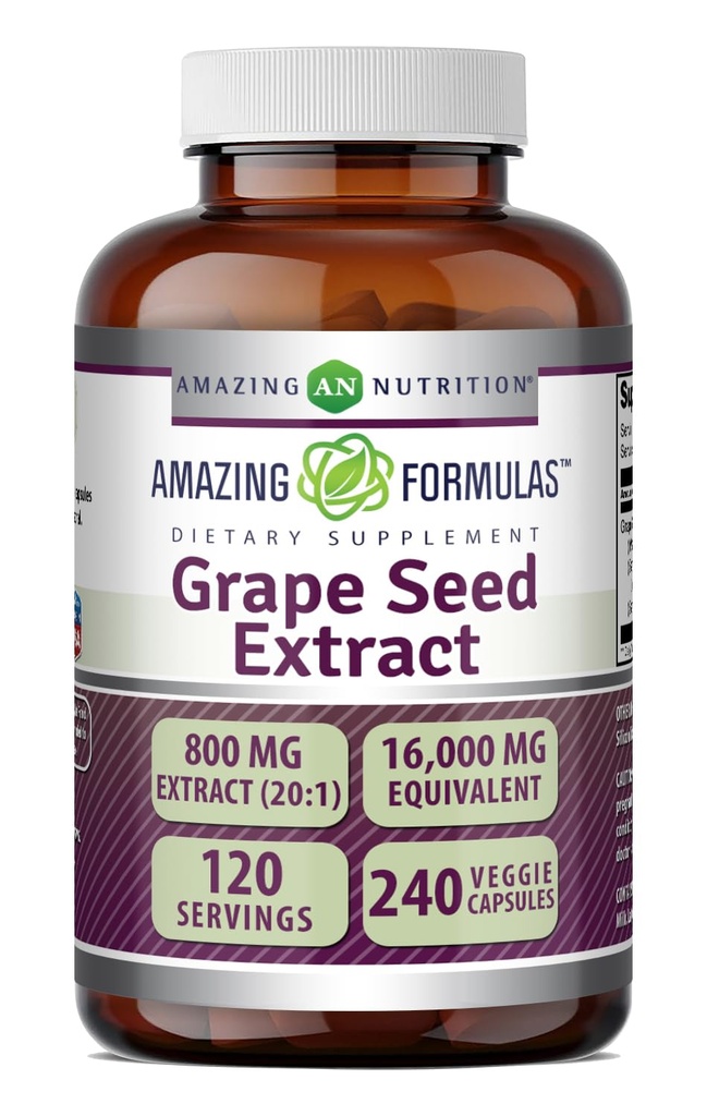 Amazing Formulas Grape Seed 800 Mg Extract (20:1) 
