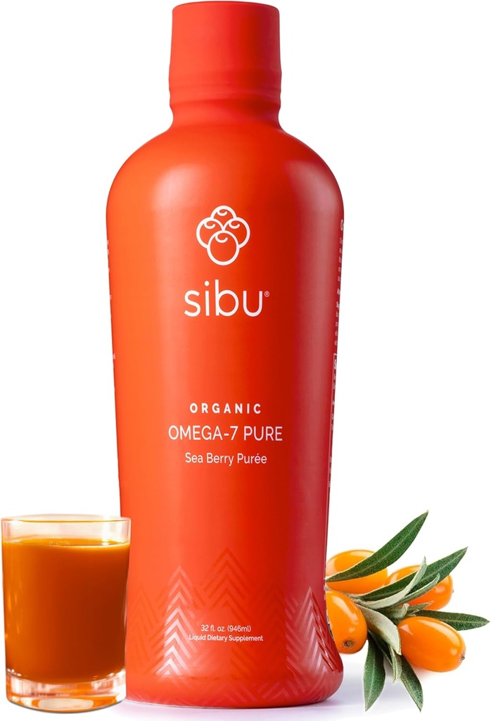 sibu Omega-7 καθαρός, 100% καθαρός χυμός καρπού (32 oz) USDA οργανικό