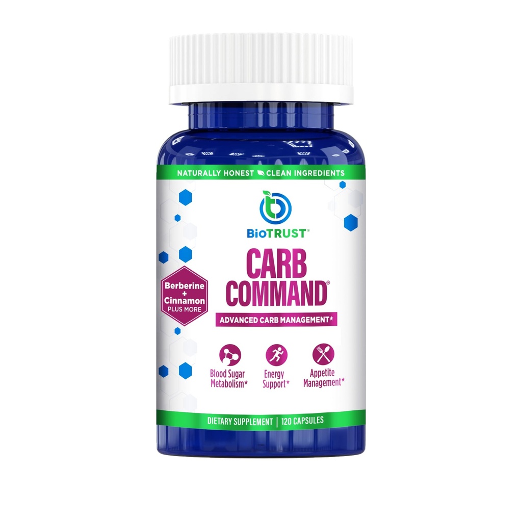 BioTrust Carb Command - Carb Management Supplement, Μεταβολική υποστήριξη για την Κετόση, υποστηρίζει Keto, χαμηλή υδατάνθρακες και Παλαιό τρόπο ζωής (60 εξυπηρετούν)