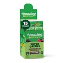 Amazing Grass Super Greens Powder Antioxidant Stick Packs, Greens Blend with Spirulina, Beet Root Powder, Elderberry, Prebiotics & Probiotics, Sweet Berry, 15 Servings, 3.7 Ounce (Packaging May Vary)
