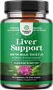 Milk Thistle Liver Support Supplement - Herbal Liver Supplement with Silymarin Milk Thistle Extract Dandelion Root Artichoke Extract Choline Bitartrate Berberine and Chicory Root for Cleanse