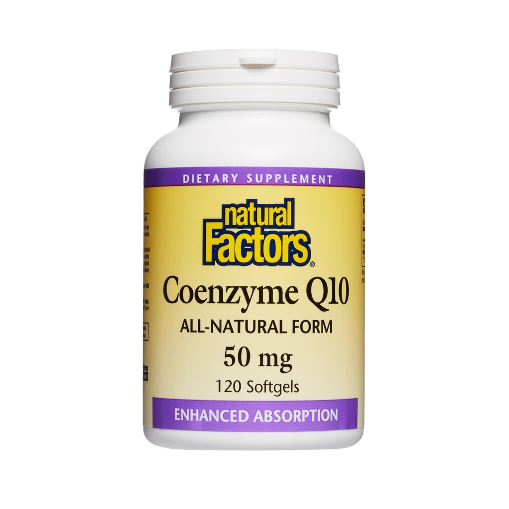 Φυσικοί παράγοντες, συνένζυμο Q10 50mg, CoQ10 συμπλήρωμα για την ενέργεια, καρδιά και αντιοξειδωτικά υποστήριξη, χωρίς γλουτένη, 120 softgels (120 μερίδες)