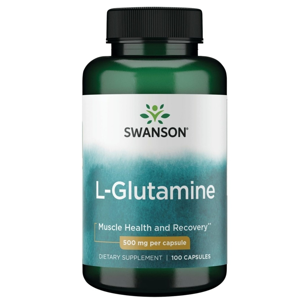 Swanson Amino Acid L- Glutamine 500 Milligrams 100 Κάψουλες