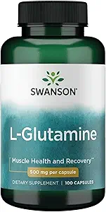 Swanson Amino Acid L-Glutamine 500 Milligrams 100 Capsules