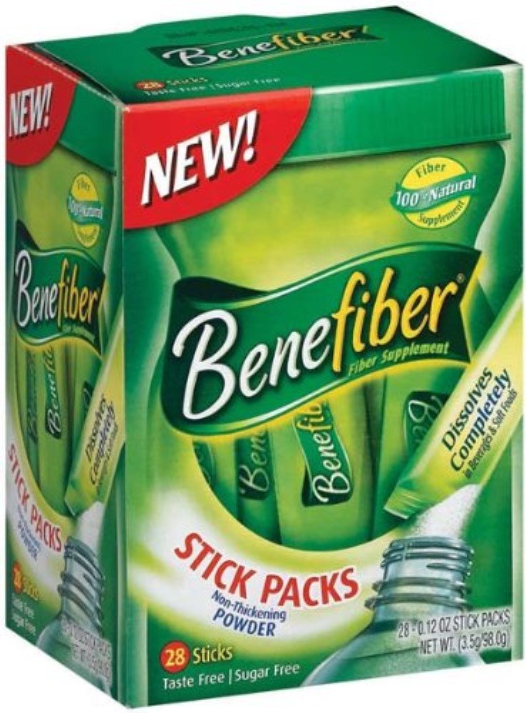 Beneiber Fiber ζάχαρη-free On The Go Stick Packs, Χωρίς γεύση, 28 ea (πακέτο των 3)