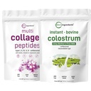 Micro Συστατικά Multi Collagen Protein Powder 2 Λίρες & Instant Colostrum Powder Bundle 2 Pack 