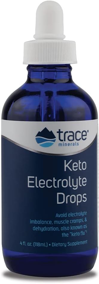 Trace Minerals Keto Electrolyte Drops - Υποστηρίξτε την υγεία των μυών & των νεύρων - Συμπλήρωμα διατροφής ηλεκτρολυτών για την ενίσχυση της ενυδάτωσης και της καταλληλότητας - Συμπλήρωμα άσκησης με μαγνήσιο - 4 fl oz (24 υπηρεσίες)