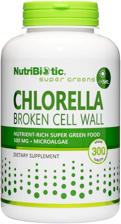 Nutribiotic- Chlorella Super Green Food 500 mg 300 Tabs 