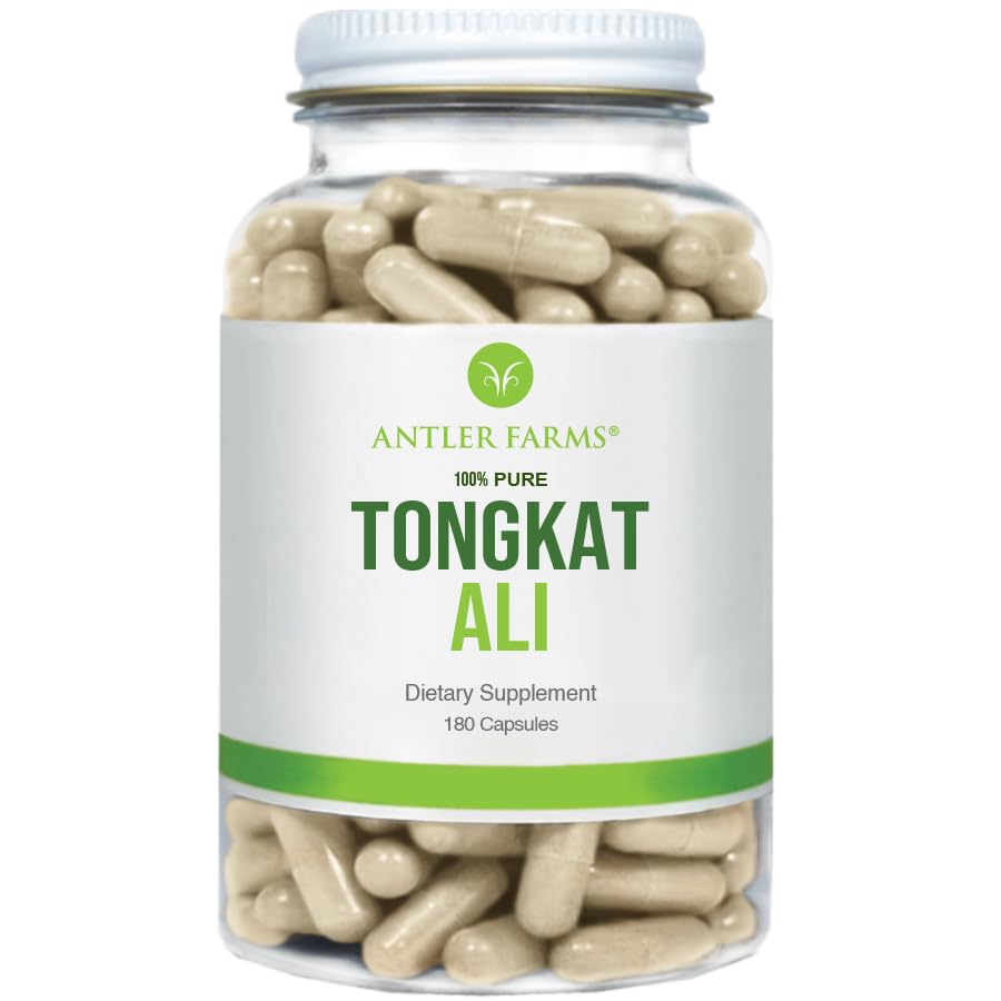 Αγροκτήματα μυρμηγκιών - 100% Pure Tongkat Ali Extract 200:1, 180 Κάψουλες, 500mg - Eurycoma Longifolia Αργές Ρίζες Αυξημένες Ηλικίας από την Ινδονησία – Ανδρική Υποστήριξη Υγείας, Vegan, Γλουτένη, Σόγια και Γαλακτοκομικά Χωρίς