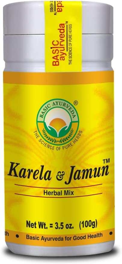 BASIC AYURVEDA Karela Jamun Herbal Mix Powder 