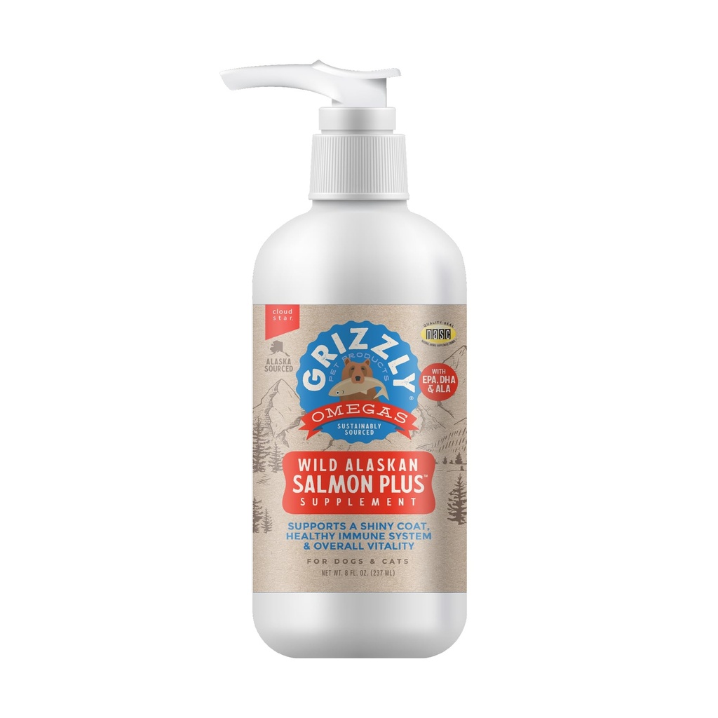 Προϊόντα GRIZZLY PET-Salmon Oil για σκύλους 8 oz. ΕΝΙΑΙΟ αντλίας