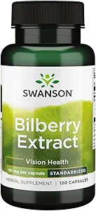 Swanson Bilberry Extract (Standardized) 60 Milligrams 120 Κάψουλες