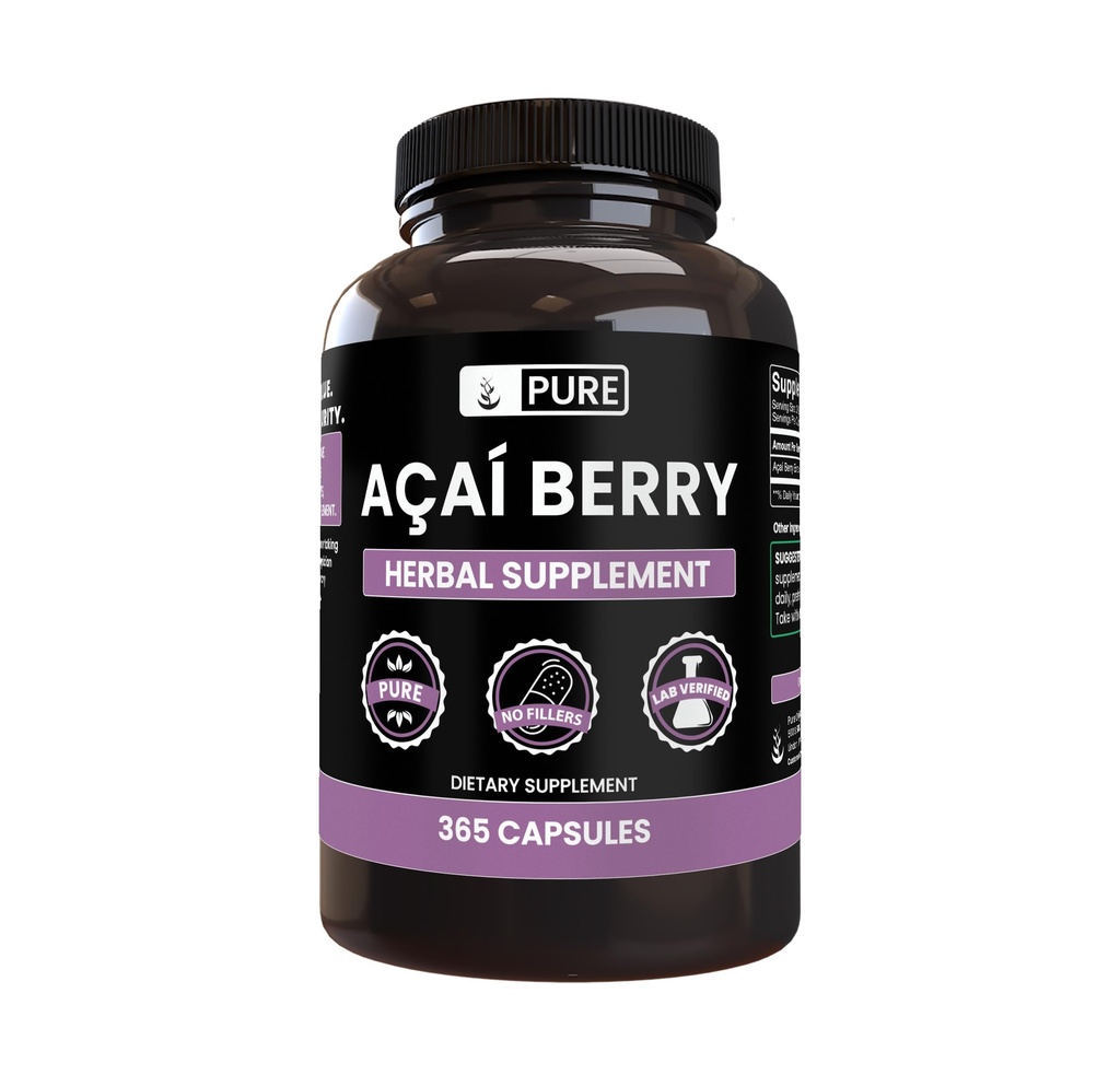 ΑΝΩΤΑΤΑ ΑΡΧΙΚΑ ΣΥΣΤΑΤΙΚΑ Acai Berry (365 κάψουλες) Όχι Μαγνήσιο ή Ρύζι Fillers, Πάντα καθαρό, Εργαστήριο Επαληθευμένο