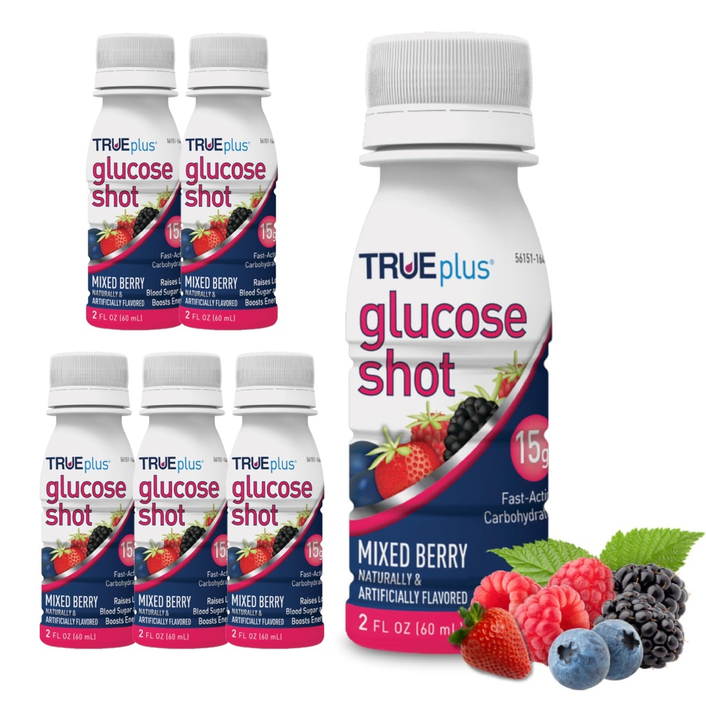 TRUEplus® Glucose Shots 6 μπουκάλια - Mixed Berry