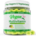 NEVISS Vegan Πολυβιταμίνη για γυναίκες & άνδρες w/methyl B12, D3 K2, Φυτική βάση Ωμέγα 3 (DHA+EPA), Σιδήρου, Χολίνης, Ψευδάργυρου, Ολόκληρων Τροφίμων Καθημερινή Βιταμίνες Gummies για χορτοφάγους & χορτοφάγους, Χωρίς ζάχαρη, 60Cts