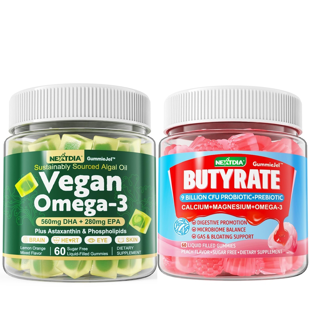 Vegan Omega 3 Gummies + Butyrate Gummies Χωρίς ζάχαρη