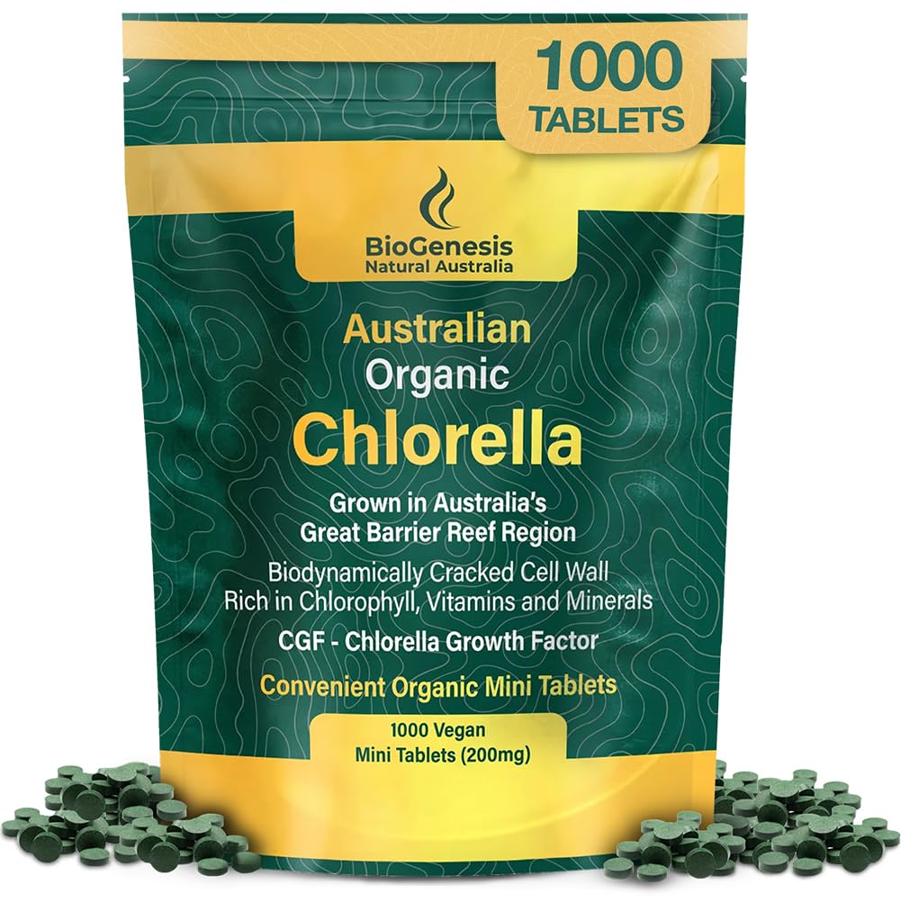 Βιογένεση Βιολογική Chlorella Mini Tablets – 1000 Count (200mg) 