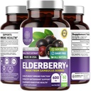 N1N Premium Κάψουλες Black Elderberry για Ενήλικες [Max Strength] Καθαρό και ισχυρό Elderberry από Sambucus Nigra για την υποστήριξη της Ανοσίας & της Υγείας του δέρματος, Μη ΓΤΟ, Χωρίς γλουτένη, 60 Veg Caps