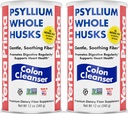 Yerba Prima Psyllium Whole Husks, Colon Cleanser 12 oz (Pack of 2) - Όλα φυσικά διαιτητικά Ίνες, Pure Premium Psyllium, Lab-δοκιμή μη GMO, Gluten-free Fiber, Made in The USA