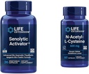 Life Extension Senolytic Activator with Quercetin & Fisetin - 36 Vegetarian Capsules Bundle with N-Acetyl-L-Cysteine Immune & Respiratory Support - 60 Capsules