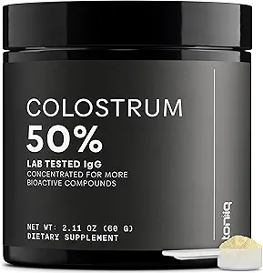 Ultra High Strength Bovine Colostrum Powder - 50% IgG - 2.000mg per Serving - Third Party Tested for Potency - Supports Immune, Gut, and Skin Health - 30 Servings -Premium Bovine Colostrum Supplement