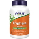 NOW Συμπληρώματα Τροφίμων, Triphala 500 mg, Συνδυασμός Harada, Amla και Behada, 120 δισκία