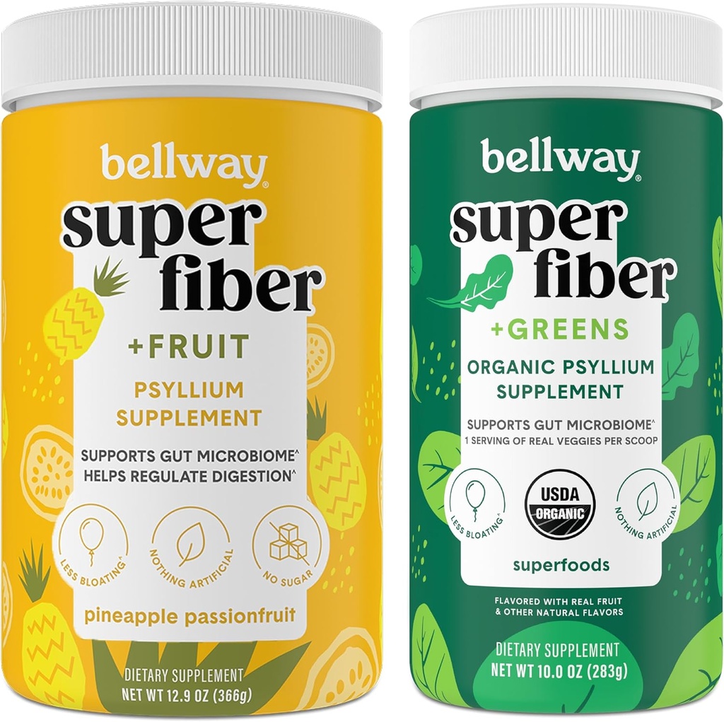Bellway Super Fiber σκόνη + Φρούτα, Ανανάς Πάθος Φρούτα Super Fiber + Πράσινα