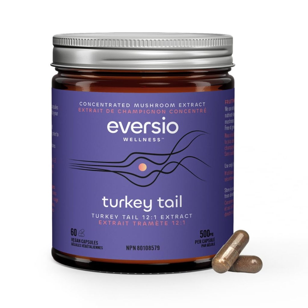 Defense Now Organic Turkey Tail Mushroom Supplement - 12:1 Turkey Tail Extract in 60 Vegan Capses (500mg) - 45% Επαληθευμένο Beta-D-Glucans!