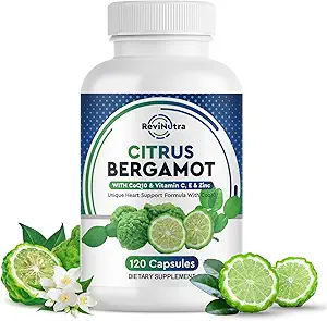 Βιολογικά Citrus Bergamot Extract Κάψουλες - 120 caps Citrus Bergamot Συμπλήρωμα - Ενισχυμένο με Συνένζυμο Q10 & Βιταμίνη C, Ε & Ψευδάργυρο - για την καρδιά, την υποστήριξη ανοσοποιητικού συστήματος, την υγιή γήρανση - Καθαρή, Vegan χάπια