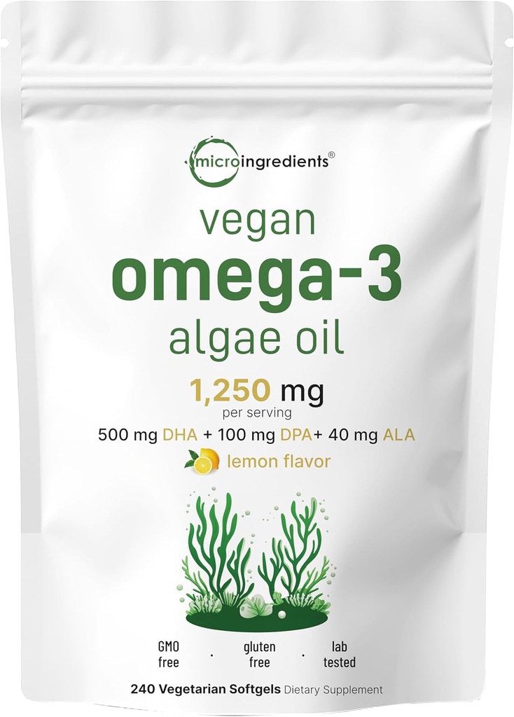 Micro Συστατικά Vegan Omega 3 Algae Oil, 240 Veggie Softgels 