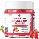 Συμπληρώματα Μαγνησίου Κάλιο Gummies - Νέα φόρμουλα Ηρεμία Μαγνήσιο Γλυκινικό Gummies & Κάλιο Κιτρικό 200 mg Plus Omega 3, B6, D3, K2 & Ασβέστιο για Zzz, Πόδι Cramps & Μύες - 120 Count