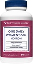 Το Vitamin Shoppe One Daily Women's 50+ Multivitamin with No Iron, Multi- Mineral Supplement, υποστηρίζει την παραγωγή ενέργειας, υποστηρίζει καρδιοαγγειακή, όραση και ανοσοποιητική υγεία (60 δισκία)