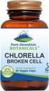Pure Mountain Botanicals Broken Cell Wall Chlorella Caps - 90 Kosher Vegan Caps Τώρα με 500mg οργανική σκόνη Chlorella