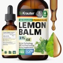 BIO KRAUTER Lemon Balm Leaf Extract - Vegan Melissa Lemon Balm Βάμμα για υποστήριξη ηρεμίας - Ζάχαρη & Αλκοόλ-Δωρεάν - 2 Fl. Oz.