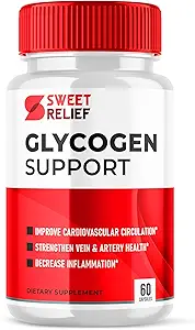 Sweet Relief Glycogen Support Capsules, Sweet Relief Blood Vessel Cleaner Supplement, Sweet Releaf Glycogen Support Sweet Relief, SweetRelief Glucogen Support Sweet Relief Support Pills (60 Capsules)