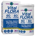 Vital Planet - Vital Flora Ultra Daily Probiotic 60 Billion CFU, 60 Diverse Strains, 7 Organic Prebiotics, Immune Support, Digestive Health Ράφι Σταθερά Προβιοτικά για γυναίκες και άνδρες 30 Κάψουλες