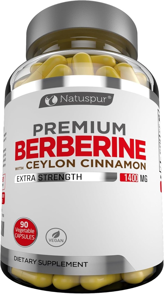 Premium berberine HCL Plus Ceylon Κανέλα 1400mg – συμπλήρωμα ρίζας berberine HCI