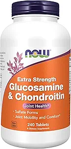NOW Foods Supplements, Glucosamine & Chondroitin Extra Strength, Sulfate Forms, 240 Tablets