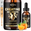 Creatine HCL Liquid Drops for Men & Women, 1500mg Liquid Creatine Hydrochloride, High Absorption, 2 Fl Oz Orange Flavor