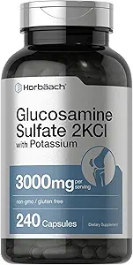 Horbäach Γλυκοσαμίνη Sulfate 2KCI με κάλιο 3000mg 