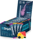 DripDrop Hydration Packets - Τολμηρή Ποικιλία Pack - Ενιαία Σερβίρετε Ηλεκτρολύτες Σκόνη Μείγμα Ποτού - Καρπούζι, μούρο, λεμόνι, πορτοκάλι - Μη ΓΤΟ, Χωρίς γλουτένη, Vegan - 80 Sticks
