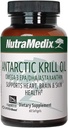 NutraMedix Ανταρκτική Krll Oil 500mg - Συμπλήρωμα ιχθυελαίου - Ωμέγα-3s (EPA & DHA) + Ασταξανθίνη - Κόκκινο Krill συμπλήρωμα για την κοινή, ανοσοποιητική, καρδιά, συκώτι & υποστήριξη του εγκεφάλου (60 Softgels)