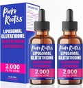 Liposomal Glutathione Liquid Supplement (Pack of 2), 98% Absorption, with Vitamin C, L- Glutathione, 2 Fl Oz per Bottle