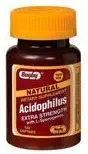 Rugby Acidophilus Extra Strength with L-Sporogenes (100 Captabs)(6 pack) by Rugby