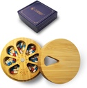 Bamboo Wood Weekly Hill Organizer for Medicine Vitamin Supplement, Arthritis Friendly 7-Day Hill Box Medium Container Holder, Καθημερινή Φορητή θήκη ταξιδιωτικών χαπιών