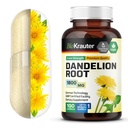 BIO KRAUTER® Dandelion Root Extract for Liver & Kidney Support - Vegan & Pure Dandelion Root Capsules 1800 mg per Serving Used for Cleanse & Detox - No Fillers, Non-GMO - 33 Days of Supply, 100 Caps