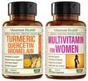 Quercetin με Bromelain & Κουρκουμίνη & Πλήρης πολυβιταμίνη για τις γυναίκες