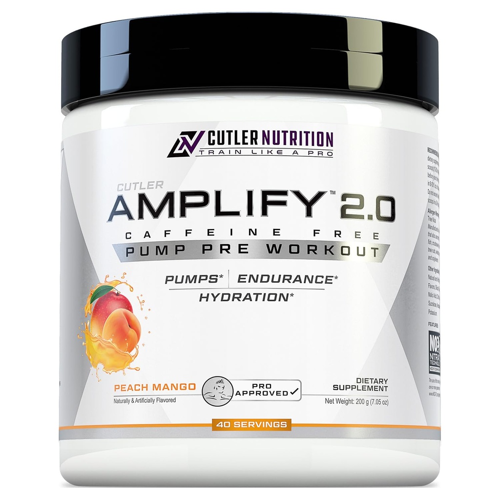 Cutler Nutrition Ενισχύστε την αντλία προ προπόνησης Caffeine Free Nitric Oxide Booster που περιέχει Arginine και Citrulline Pre-Education για τις μέγιστες αντλίες
